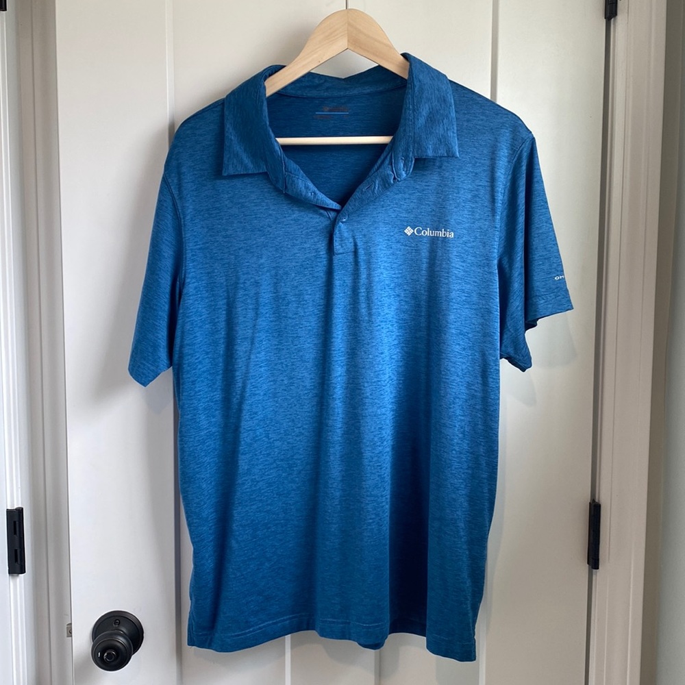 Columbia Men's Omni-wick Polo blue large
